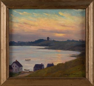 HAROLD C. DUNBAR (Massachusetts, 1882-1953), Old windmill and Mill Pond near Eliphamets Lane,