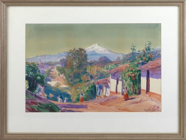 DODGE MACKNIGHT (Massachusetts/Connecticut/Rhode Island/Europe, 1860-1950), "Street in Coatepec,