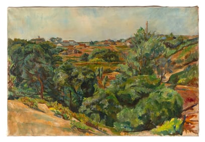 FLORENCE LEIF (Rhode Island, 1913-1968), Provincetown landscape., Oil on canvas, 20" x 30".