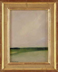 ANNE PACKARD (New Jersey/Massachusetts, 1933-), Provincetown seascape., Oil on board, 8" x 6".