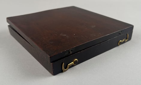 JOHN HUDSON, WORKINGTON DRY CARD COMPASS England, 19th Century Case height 1". Top 7" x 6.75".