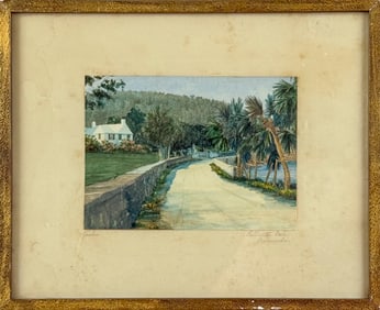 ETHEL TUCKER (New York/Bermuda/England, 1874-1962), "Palmetto Vale, Bermuda".