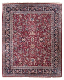 KESHAN DESIGN RUG: 8'1" X 10'1" Late 20th Century
