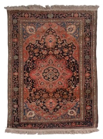 FERAGHAN SAROUK RUG: 3'7" X 4'8" Second Quarter of the 20th Century