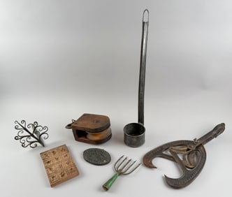 GROUP OF UTILITARIAN OBJECTS 19th Century Lengths from 5" to 22".