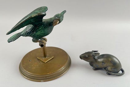TWO BRONZE ANIMAL FIGURES Early 20th Century