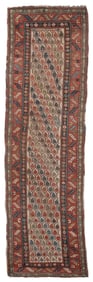 CAUCASIAN RUNNER: 3'5" X 11'3" Late 19th to Early 20th Century