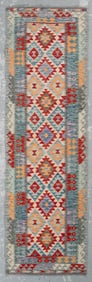 KILIM DESIGN RUNNER: 3'0" X 9'8" 21st Century