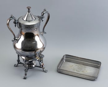 TWO SILVER PLATED TABLEWARES Late 19th/Early 20th Century