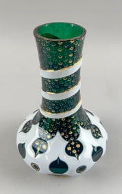 MOSER-STYLE GLASS VASE Late 19th Century Height 6.5".
