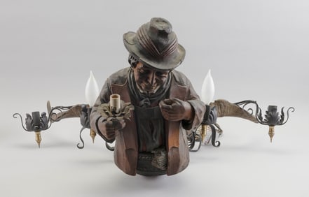 AUSTRIAN LUSTERWEIBCHEN FIVE-LIGHT CHANDELIER 20th Century Height 17". Width 24". Depth 20".