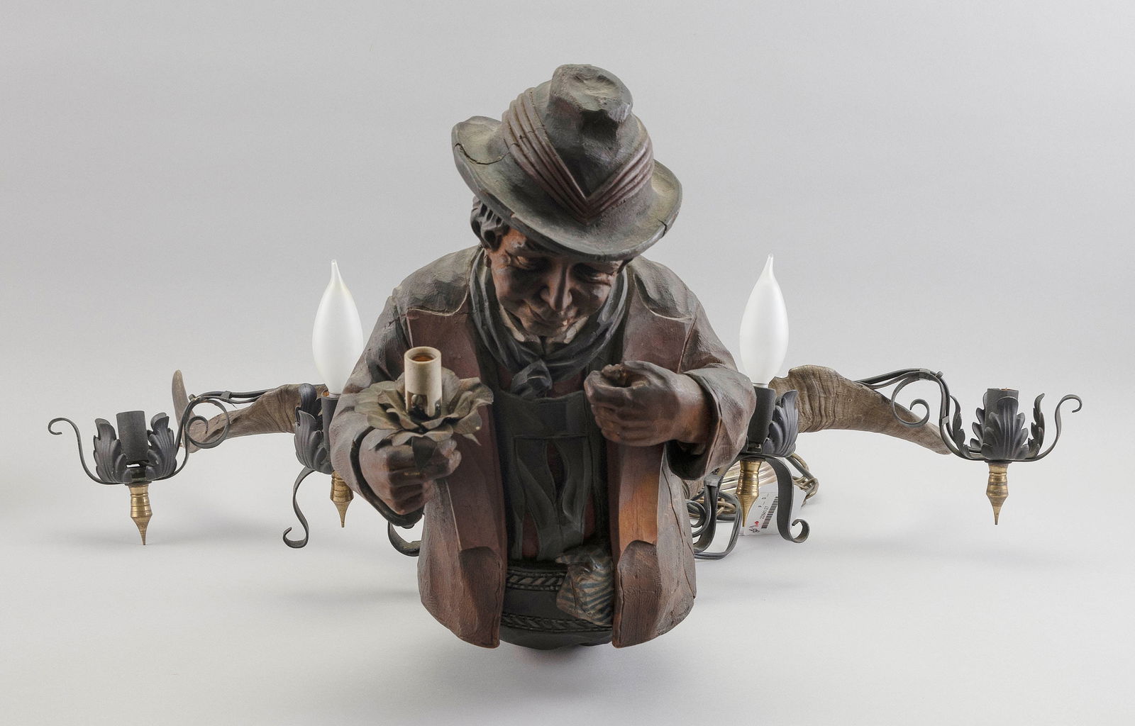 AUSTRIAN LUSTERWEIBCHEN FIVE-LIGHT CHANDELIER 20th Century Height 17". Width 24". Depth 20". (1 of 2)