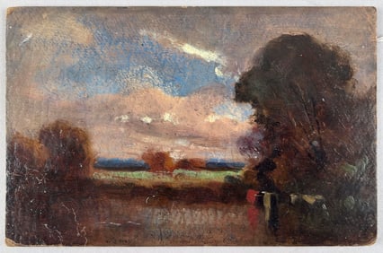 JOHN HAMMOND (Canada, 1843-1939), "Willow Pond [...]"., Oil on board, 5.5" x 8.5". Unframed.