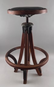 SWIVEL STOOL Early 20th Century Height 27.5".