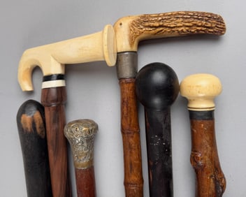 SIX CANES Late 19th/Early 20th Century