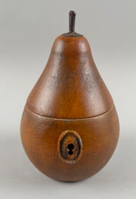PEAR-FORM TEA CADDY 20th Century Height 7".