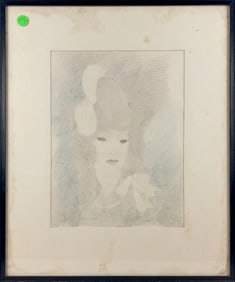 AFTER MARIE LAURENCIN (20th Century,), "Pierette"., Lithograph on paper, 12" x 9" sight. Framed 19"
