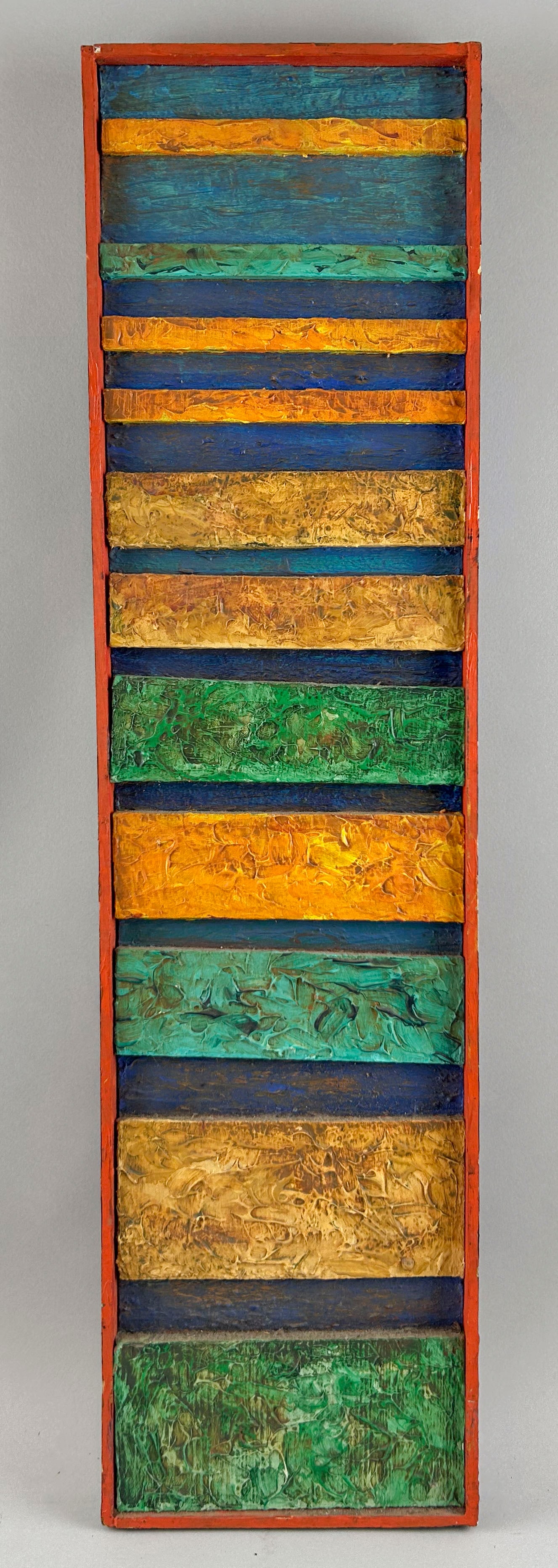 THREE-DIMENSIONAL MIXED MEDIA ARTWORK America, Late 20th Century Framed 32.5" x 8.5". (1 of 2)