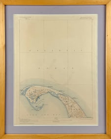 TOPOGRAPHIC MAP OF PROVINCETOWN, MASSACHUSETTS Dated April 1906 Lithograph on paper, 20" x 15"
