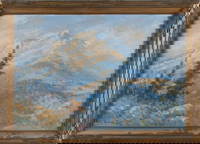 ARTHUR VIDAL DIEHL (Massachusetts/New York/England, 1870-1929), Fall mountain landscape, possible