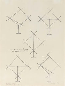 GEORGE WARREN RICKEY (New York/Pennsylvania/Minnesota/Indiana, 1907-2002), "Four lines in a Square