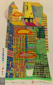 FRIEDENSREICH HUNDERTWASSER (Austria, 1928-2000), "Good Morning City - Bleeding Town", 1970-1971.,