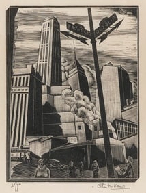 HENDRIK (HENRY) J. GLINTENKAMP (New York/New Jersey, 1887-1946), Manhattan Temples of Mammon, 1934.,
