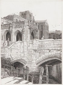 FREDERICK LANDSEER MAUR GRIGGS (United Kingdom, 1876-1932), "Potters' Bow", 1924., Etching, 10" x