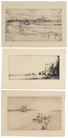 JAMES MCBEY (England/America, 1883-1959), Three landscapes:, Etchings on laid paper, sheets from