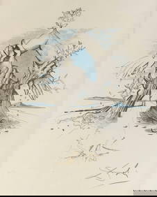 SALVADOR DALI (Spain/France, 1904-1989), Five Continents, 1966., Photolithograph on paper, 24" x (1 of 3)