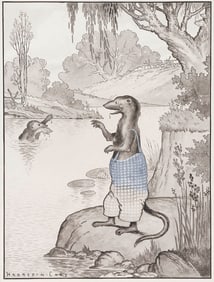 HARRISON CADY (New York/Massachusetts, 1877-1970), "Then Out Popped the Brown Head of Mrs. Mink and