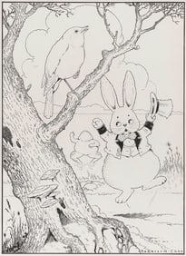 HARRISON CADY (New York/Massachusetts, 1877-1970), "Winsome Bluebird is the Herald of Sweet Mistress