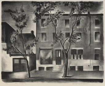 BENTON MURDOCH SPRUANCE (Pennsylvania, 1904-1967), "Cat + Busybody", 1933., Lithograph, 11" x