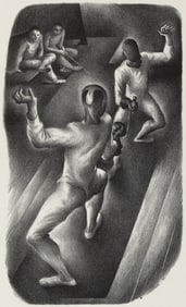 BENTON MURDOCH SPRUANCE (Pennsylvania, 1904-1967), Two figural views:, Lithographs, 12.75" x 7.75"