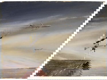 WAYNE LAMBERT DAVIS (Connecticut/Illinois, 1904-1988), "Yesterday and Today (Mt. Desert Island,