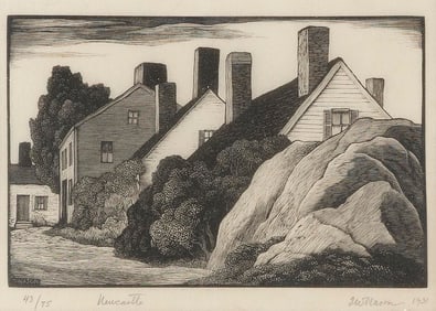 THOMAS WILLOUGHBY NASON (Massachusetts/Connecticut, 1889-1971), "New Castle" (New Hampshire), 1931.,