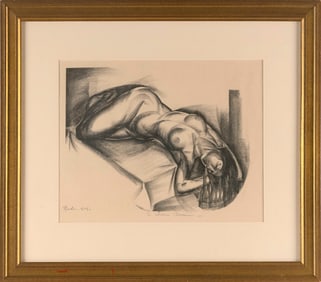 IVER ROSE (Massachusetts/Illinois, 1899-1972), "Nude"., Lithograph, 15" x 12". Framed.