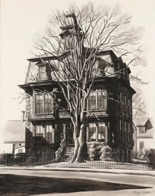GEORGE DAVID YATER (Massachusetts/Indiana, 1910-1993), "Old Provincetown Historic Museum"., Pen, ink