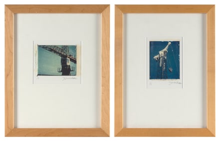 JOYCE ZAVORSKAS (Massachusetts, Contemporary), Two views of the Big Dig:, Polaroid transfer prints,
