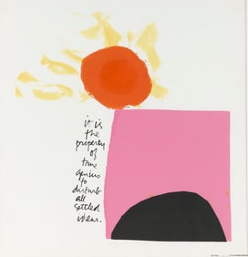 SISTER MARY CORITA KENT (Massachusetts/California/Iowa/Canada, 1918-1986), "It is the property of