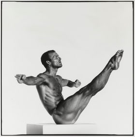 JOE MCNALLY (America, 1952-), Russ Bertram, Diver, 1996., Silver gelatin print, image 14.75" x