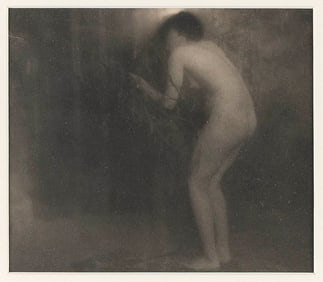 PHOTOGRAVURE AFTER EDWARD STEICHEN 19th Century On thin laid paper, sheet 6.5" x 7" tipped in to