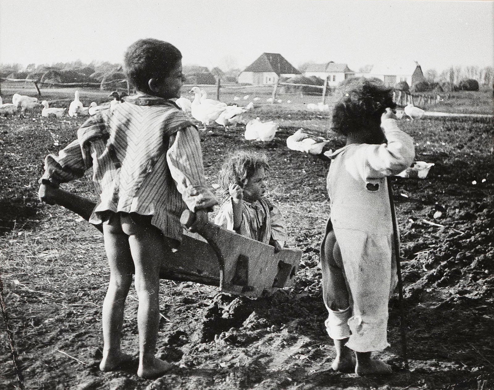 ANDRE KERTESZ (Hungary/America/France, 1894-1985), Gypsy children, Esztergom, Hungary, 1916., Silver: ANDRE KERTESZHungary/America/France, 1894-1985Gypsy children, Esztergom, Hungary, 1916. Signed "A Kertesz", dated 1916 and inscribed "Esztergom" in pencil verso. "Photo by And