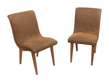 PAIR OF SIDE CHAIRS ATTRIBUTED TO JENS RISOM FOR KNOLL Mid-20th Century Back heights 35". Seat