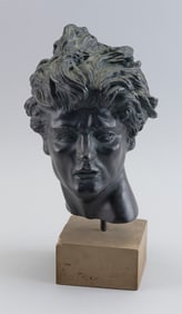 AFTER EDWARD MELCARTH (Italy/New York, 1914-1973), "Heroic Head"., Bronze, height 11". Total height