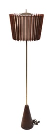 MID-CENTURY MODERN FLOOR LAMP Circa 1960 Height 58".