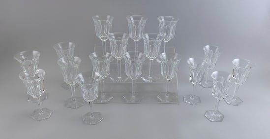 SET OF BACCARAT "MALMAISON" CRYSTAL STEMWARE France, 20th Century