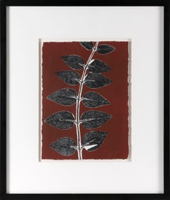 MARY MARGARET BRIGGS (America, Contemporary), Botanical print., Monotype on deckle edge paper, 15" x