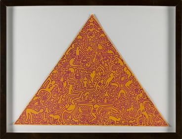 AFTER KEITH HARING (America, 1958-1990), Pyramid, 1988., Photographic print on emulsion paper, 17" x
