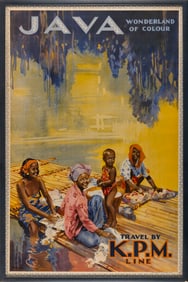 HARRY MARRIOTT BURTON (England, 1882-1979), "Java, Wonderland of Colour Travel by K.P.M. Line".,
